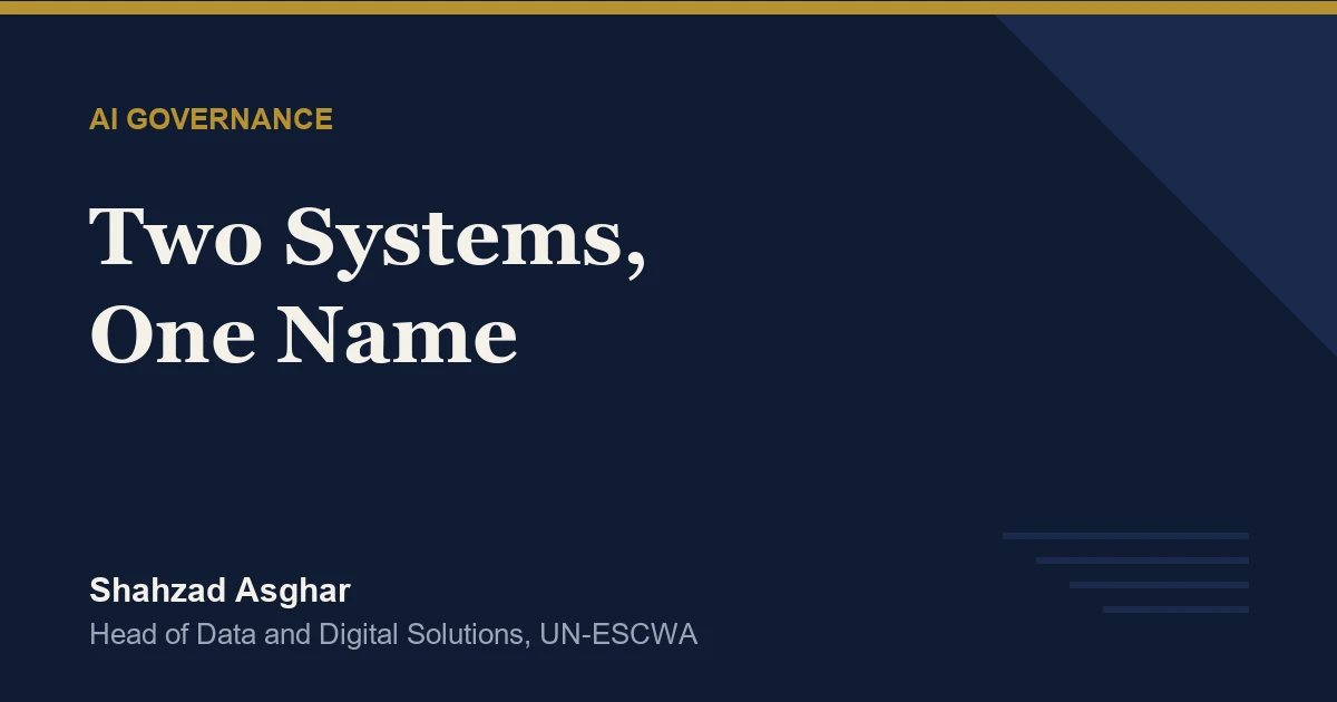 Does the UN Regulate AI? Two Systems That Share a Name