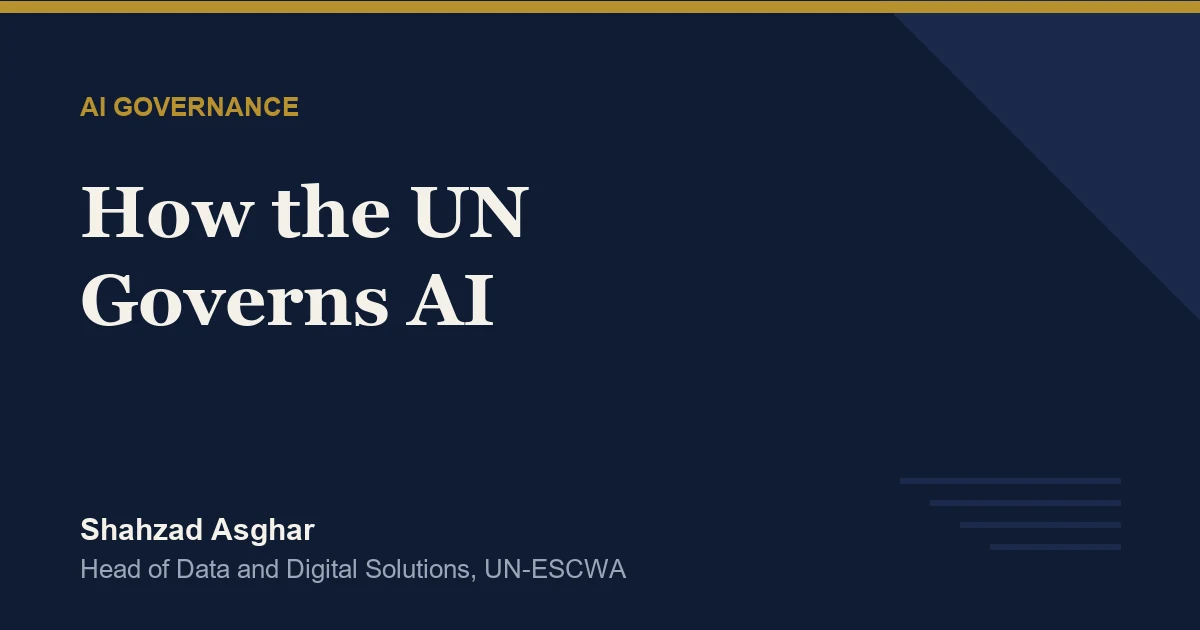 How AI Governance Works in the United Nations System