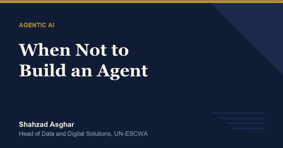 When Not to Build an AI Agent: The Reliability Arithmetic